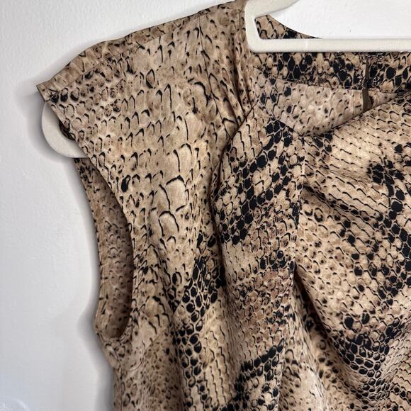 Womans worthington snake print sleeveless blouse size small - Picture 1 of 6